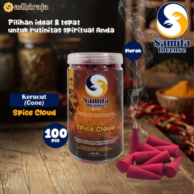 Dupa/ hio kerucut/ tumpeng Samita 100 pcs Spice Cloud merah
