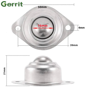 4 Pieces Universal Roller Ball Transfer Bearing Caster Screw Mounted Round Ball Bull Wheel