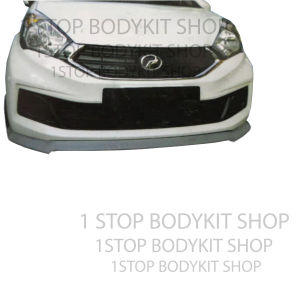PERODUA MYVI 15 FACELIFT FRONT V-LIP POLYURETHANE (PU) SKIRT LIP BODYKIT