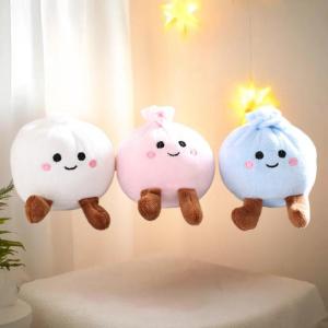 QUANSEN 1Pcs Little Bun Keychain Doll Plush Toy Mini Couple Backpack Pendant Doll Decoration Girls Gift DIY Accessories