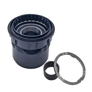 ชิ้นส่วนจักรยานขนาดกะทัดรัดติดตั้งง่ายตัวฮับอลูมิเนียมอัลลอยสำหรับเปลี่ยนบอดี้ไม่มีฮับจักรยานเสือหมอบ