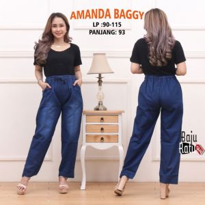 Amanda Baggy Boyfriend Celana Jeans Wanita