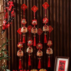 Yondo chinese new year deco新年装饰挂件2026 cny decoration 2026过年装饰品chinese decoration items 新年装饰2026 Traditional Spring Festival Decoration Pendant Creative Reusable Red Lantern String Blessing Hanging New Year Ornaments Living Room