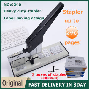 Large Stapler Students Binding Thick Books Long Arm Heavy Book Machine Office Supplies Manual Stapler Medium Number Stapler 75 Pages 50 Pages