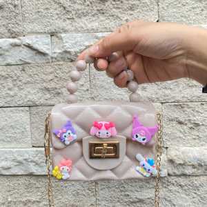 Tas Selempang Mini/ Tas Selempang Wanita Import Korea/ Tas Selempang Jelly Mini Mutiara/ Tas Bahu Diamond