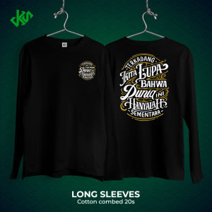 Desain Kaos Keren - Dunia Sementara - Kaos Islami - Bahan Combed 20s Tebal Lembut dan Nyaman Standar Kaos Distro