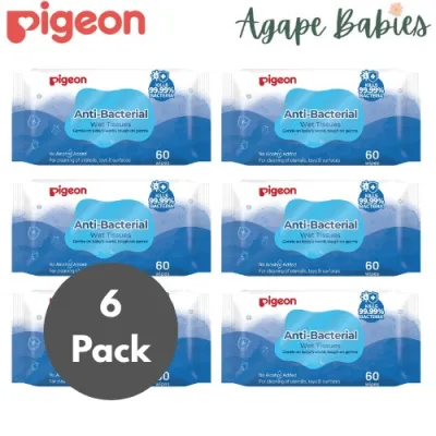 [Bundle Of 6] Pigeon Anti-Bacterial Wet Tissue 60s Refill