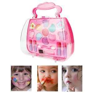 【READY STOCK】Makeup set box girl make up toys for girls toys kids pretend play set Washable murah cosmetic bag makeup box Mainan Mekap Budak Perempuan mekap budak