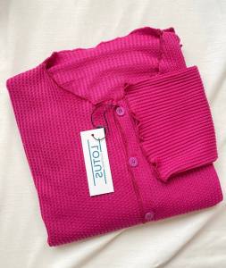 Lotus Clothing Dalmi Cardigan Korean Cardigan Waffle Crop Top Wanita Atasan Outer Rajut Crop Top