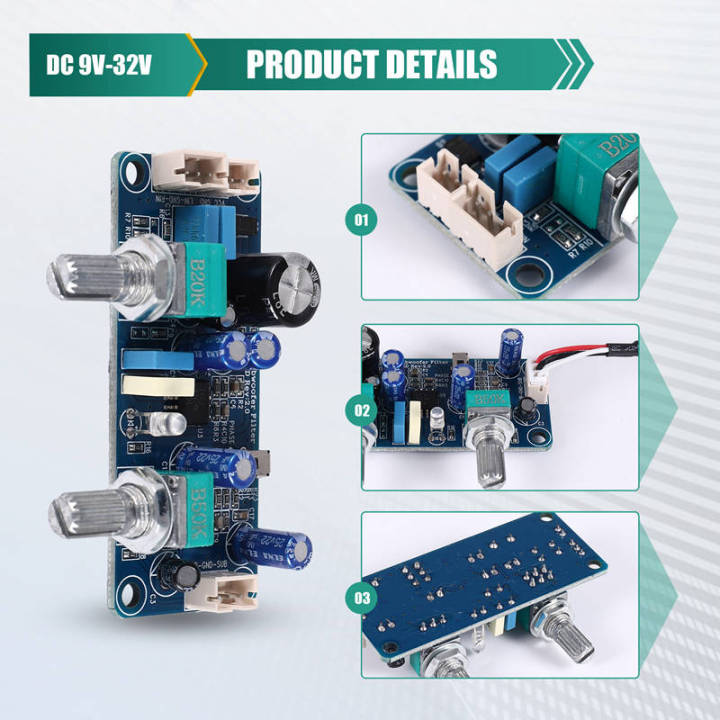 thumbnail image 2 of DC 9-32V Pre-AMP Low Pass Filter Bass Subwoofer Amplifier Board – Universal 2 of 5