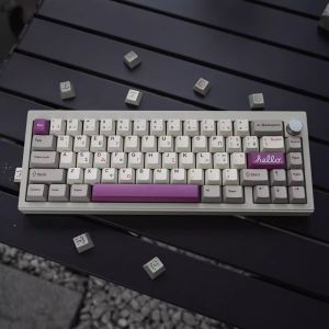 【Keycap Only】Retro Purple Greek keycap 147 Keys Cherry Profile PBT Sublimation Keycaps For Cherry MX Switch Mechanical Keyboard RK61/Anne Pro 2/GK61