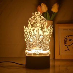 Armor Emperor Hero 3d Small Night Light Rechargeable Remote Control Birthday Gift Bedroom Bedside Desk Decorative Table Lamp