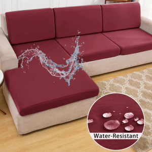 High Stretch Water Resistant Milk Silk Sofa Cushions Cover Easy to Install and Remove for Living Room and Studies