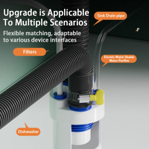 Kitchen drain pipe three-way drainage pipe sewer three-way diverter water divider anti-odor integrated drain