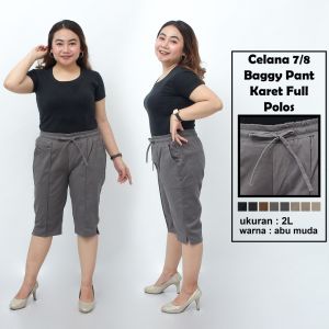 Celana pendek jumbo karet full polos / baggy pant jumbo / celana pendek model big size / celana pendek karet melar jumbo / celana jumbo kasual / celana santai jumbo