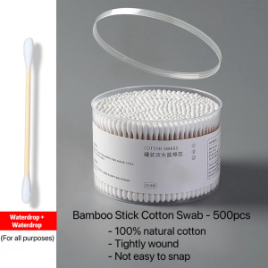 500pcs Double Head Cotton Bud Cotton Swab Lipstick Cotton Buds Cotton Bud
