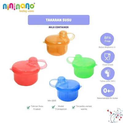 [AB] Nininano Wadah Susu Formula Bayi Tempat Sekat Susu Travelling BPA Free Container Sufor Milk Powder Container Tempat Susu Bubuk 3 Sekat Travel Mudik Bepergian Diaper Bag Transparan Takaran Susu Bqyi Newborn Anak NN2203 Kado Hadiah Melahirkan Ibu