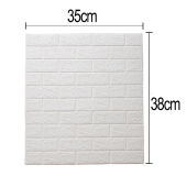 50Pcs 3D Foam Bricks Self-Adhesive Wall Sticker Waterproof Wallpaper for Cement Plywood Wall Home Decoration