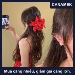 【CANAMEK】 1PC Bohemian kỳ nghỉ phong cách hoa Clip tóc thời trang mô phỏng hoa kẹp tóc cho phụ nữ cô gái ngọt ngào Phụ Kiện Tóc Quà Tặng