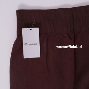Moza Celana Legging Coklat Tua Wanita Dewasa Panjang Tebal Pinggang Karet Stretch