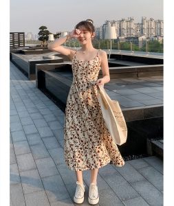 LH.Friday 🦄🎉 เดรสยาวลายดอกไม้สีแดง กระโปงพริ้ว ⚡ สวยใส่ถ่ายรูปสวยขึ้นกล้องมาก 💟🌹