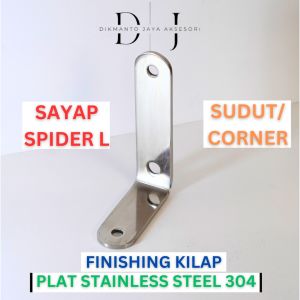 Sayap Plat Sudut L Stainless Steel 304 (Corner)