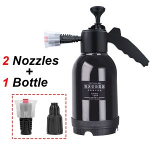 2000ML Car Wash Foam Spray Bottle Hand Pump High Pressure Spray Gun Cleaning Multipurpose For Garden Car Wash / 5pcs Car Wash Brush Soft Car Detailing Clean Brusher Set Tool