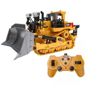 【New】1:24 2.4G 9-Channel Engineering Vehicle RC Excavator Excavator Remote Control Bulldozer RC cars RC Dump Truck RC Construction Vehicle Toys RC Engineering truck model Beach toys transporter with Light and Sound Effects