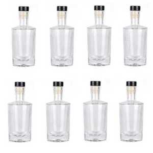 Chai Thủy Tinh Nhỏ (combo 15 cái) mẫu vốt ka nắp cao su kèm màng co – Lọ Thủy Tinh Nhỏ 100ML trụ tròn vai xòe – Chai Đựng Rượu Mini (F2)