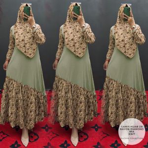 GAMIS ZR KNIT MIX RAYON DIAMOND/BUSANA MUSLIMAH TERBARU