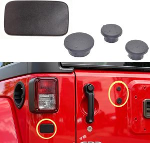 CousDUoBe Wrangler Tailgate Plugs Rubber Plugs for Wrangler JK Models 2007 and Up (Pack of 3 Black)