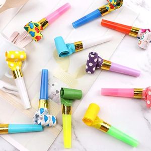 1PC Whistle Foil Party Blower  Loot Bag Fillers toys for kids Happy Party Needs/J02004