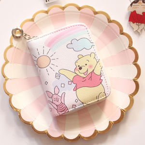 Ready Stock💕Winnie The Pooh Kartun Wallet 维尼熊少女钱包 Winnie The Pooh Kecil Kartun Segar Cute Cute Kecil Dompet Pendek Duit Syiling Zip purse 小熊维尼钱包 短款 拉链零钱包winnie Pooh Pendek Zip Coin Purse