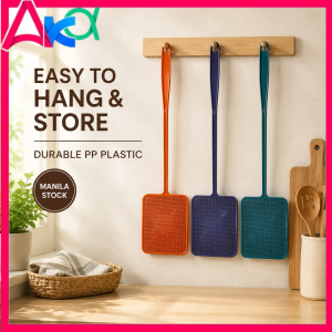 AKA Manual Plastic Fly Swatter Fine Mesh Surface Long Handle Household Mosquito Swatter Fruit Fly Pest Control Tool for Kitchen Home