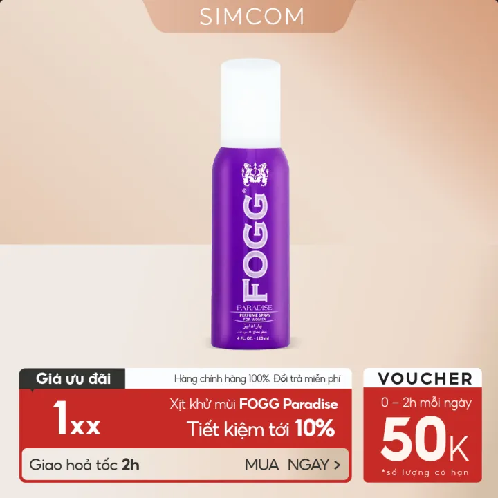 Xịt toàn thân hương nước hoa FOGG Paradised 120ml,Chính hãng dubai,Xịt ...