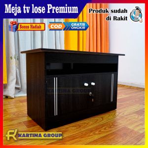 Meja tv led / Tabung 32 inch minimalis modern Serbaguna Lose premium Full Hitam