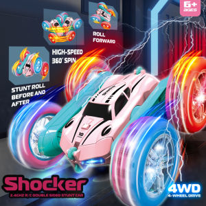 LESTOP Dazzling light remote control car 2.4GHz 4WD car Boy girl child toy gift control