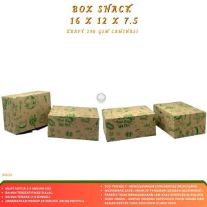 Dus Snack 12x16 Box 12x16 Box Kue Dus Kue Snack Laminasi (Isi 20 Pcs-B2K2E)