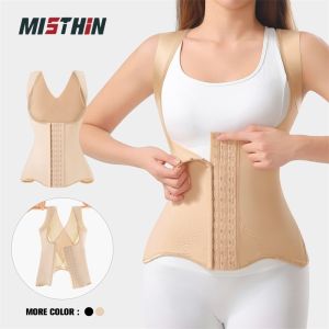 [MISTHIN Girls] 1Pcs Fashion Nylon Womens Waist Shapewear Korset Breathable Thigh Slimmers Body Shaper Panty for Female Girdle  S0385