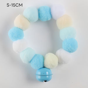 yoyopet : ปลอกคอปอมปอม ปลอกคอแมว สุนัข สีพาสเทล น่ารัก หลากสีสัน มีกระดิ่ง หลายขนาด ยืดได้ พร้อมส่ง