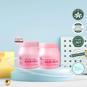 Kem Ủ Dưỡng Tóc Chamis Collagen Hấp Dầu Siêu Bóng Mượt Có Thể Thay Dầu Xả Tại Nhà Hương Hoa Sen Kích Tóc Mọc Nhanh - Hộp 1.000ml - Hàng Chính Hãng