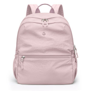 GOLF QUALITY Womens Casual Backpack for Travel Lightweight Nylon Commuter Bag Zipper Closure Double Shoulder Bag  Anti-Splashing Waterproof Features Small Backpack City Simple Style