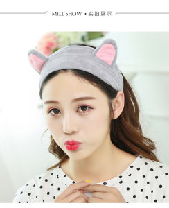 [Lady Sugar] Korean Style Fashion Cute Cat Ears Hair Band Headband Makeup Wash Face Hair Accessories on Sale