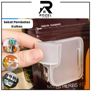 ROZEL Sekat Pembatas Kulkas Organizer Sekat Partisi Klip Serbaguna