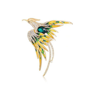 [fenggongshuode] Elegant Multicolor Phoenix Brooch For Women Men Exquisite Rhinestone Beauty Flying Bird Brooch Fashion Jewelry Accessories Gifts