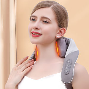 4D Kneading Neck Massager with Heat Cordless Deep Tissue Shiatsu Shoulder Massager Rechargeable Pain Relief & Relaxing