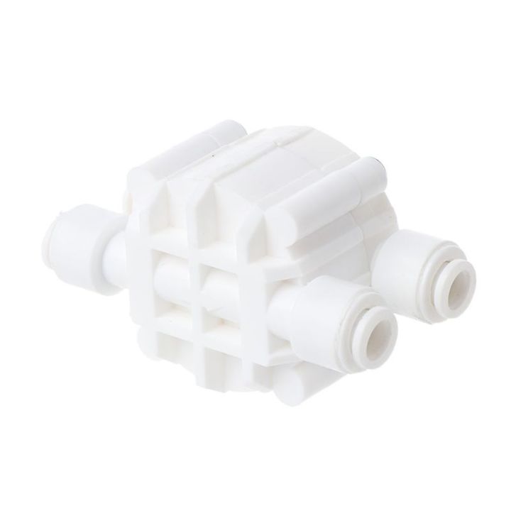 1/4 Inch 4-Way Auto Shut Off Valve For RO Reverse Osmosis Water Filter Systems - Quick Connect