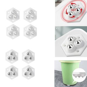 BEBA 4Pcs การหมุน360 ° รอกอเนกประสงค์ ทนทานสำหรับงานหนัก กาวในตัว ลูกล้อหมุน ปิดเสียง ขยับได้ ลูกรอก3เม็ด เฟอร์นิเจอร์สำหรับตกแต่ง