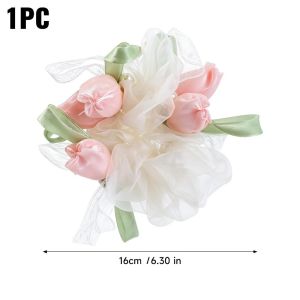 Korean Style Tulip Flower Hair Scrunchies / Vintage Lace Elastic Hair Ring / Gentle High Ponytail Hair Tie / Stylish Headwear for Casual Shopping Yoga