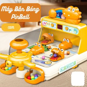 Đồ Chơi Máy Bắn Bóng Pinball Mini Hình Cá Sấu Crocodile Chế Độ Tính Điểm Có Đèn Nhạc